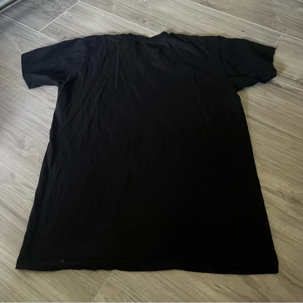 Social Culture black with white Skeleton floral butterfly design Tee size medium - Picture 3 of 4